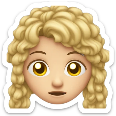 concerned face with a pimple sticker