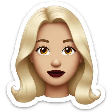 Dark red lipstick  sticker