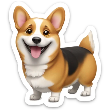 Happy corgi sticker