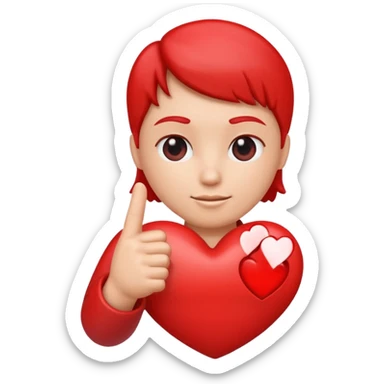 Heart with middle finger only sticker