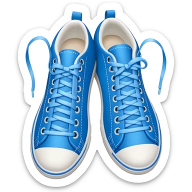 make an emoji of blue shoe laces only- they should be long and stringy sticker