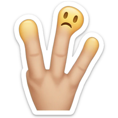 Middle finger with rings sticker