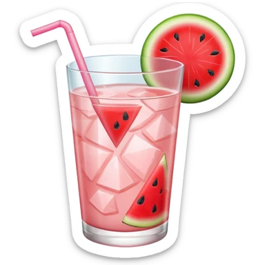 very light pink lemonade in glass with triangle chunk of watermelon on the rim with no straw sticker