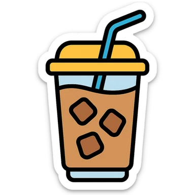 iced coffee latte sticker