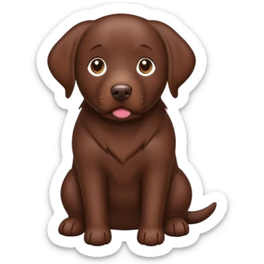 Chocolate lab sticker