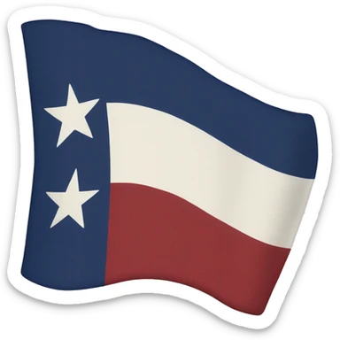 Texas flag waving sticker