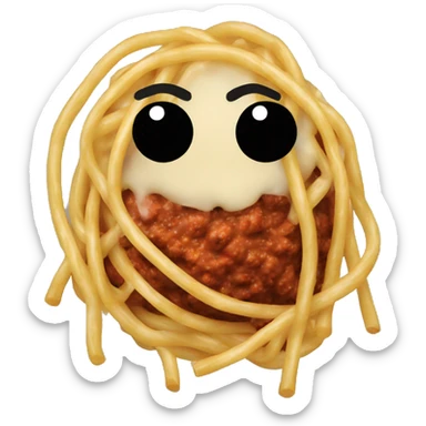 Spaghetti with meatballs sticker