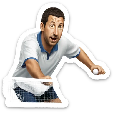 Adam Sandler playing ping pong  sticker