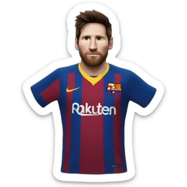 Messi enseñando la camiseta sticker