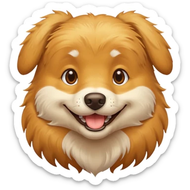 Śmiejący się pies sticker