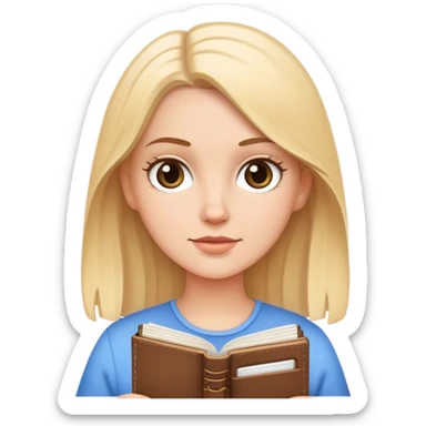 journal white clean girl sticker