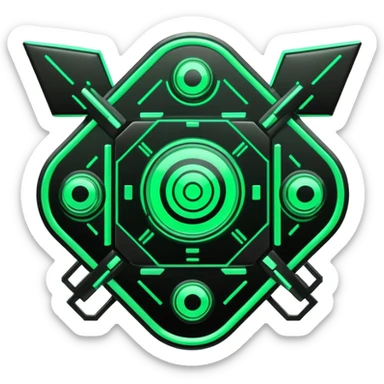  Black And Green Cyber Aesthetic Deco sticker