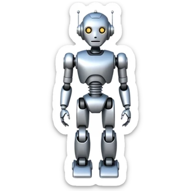 Robot Silent Companion, Full body. sticker