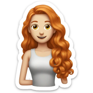 Ginger beautiful girl sticker