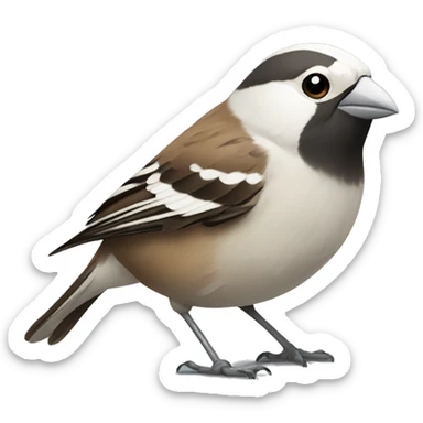 Brown and white finch  sticker