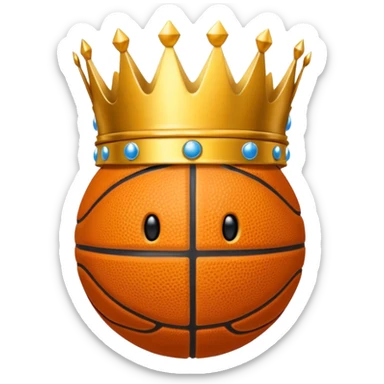 Basketball wearing a crown  sticker