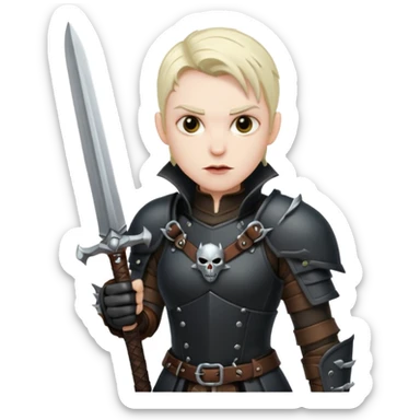 blade vampyre hunter holding swords sticker