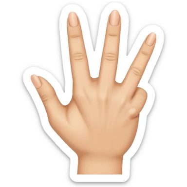 Hand sign middlefinger over the ringfinger sticker