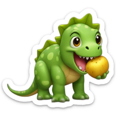 un dino ami avec une patate sticker