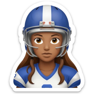 Long Haired Football Players, Female player  sticker