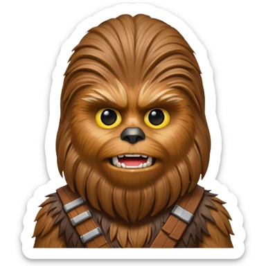 pero la cara de chewbacca en formato png con menos detalle sticker