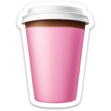 Pink coffee sticker