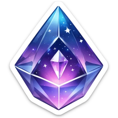 Galaxy within a crystal sticker