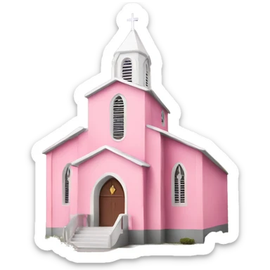 Pink church sticker