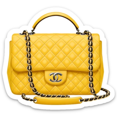 chanel butter yellow bag sticker