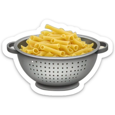pasta in a colander sticker