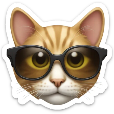 Cat with sunglasses sticker