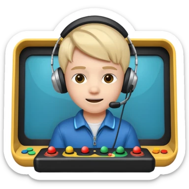 Retro Arcade Kid sticker