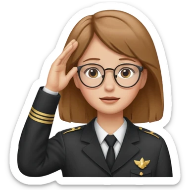 glasses Salute with tear coming out eye sticker