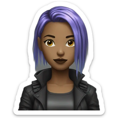 cyberpunk-girl sticker