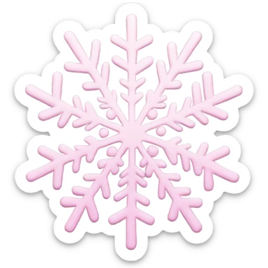 Light pink snowflake sticker