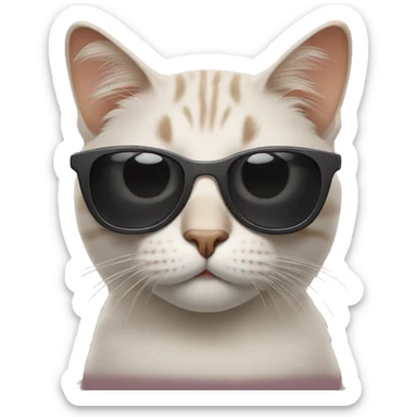 Cat with sunglasses sticker