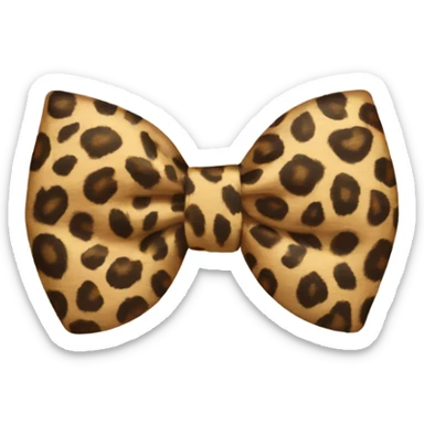 Leopard bow  sticker