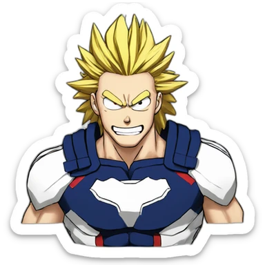 All might my hero academia motivated sticker