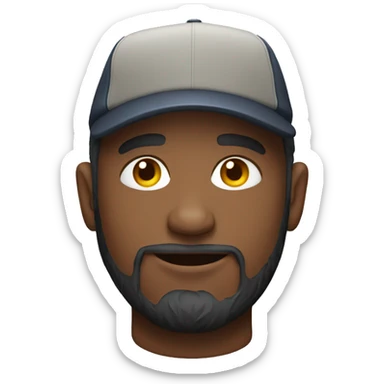 Man with ballcap sticker