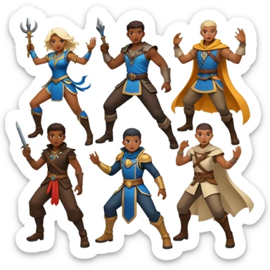 fantasy characters sticker