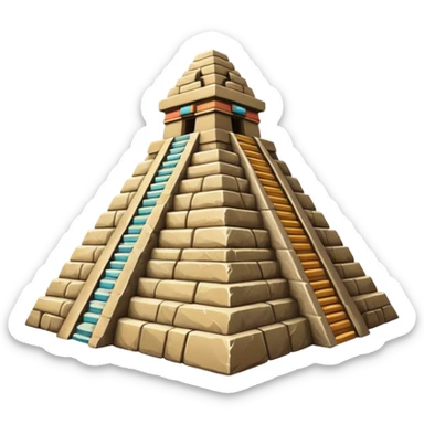 Mayan pyramid sticker