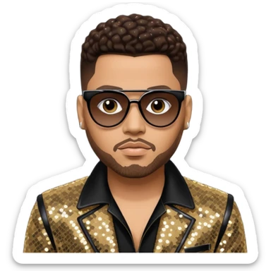 Al B. Sure, R&B Singer with dark brown hair, black sequin outfit sticker