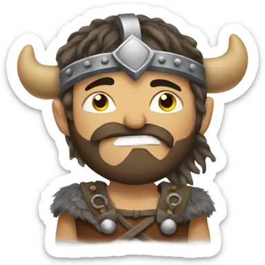 Viking kiss wink sticker