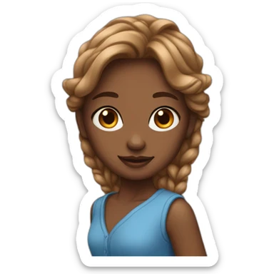 Girl blue ayes with humster sticker