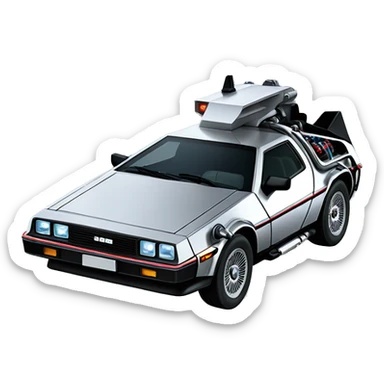 delorean back to future sticker