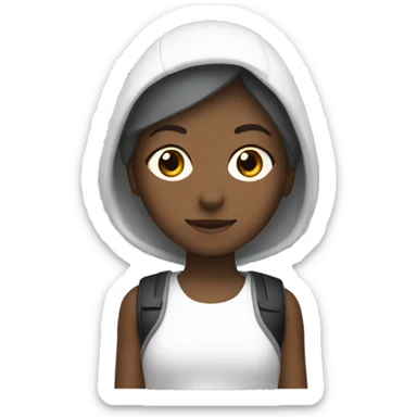 white Subaru XV with a girl inside sticker