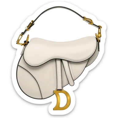 dior white saddle bag sticker