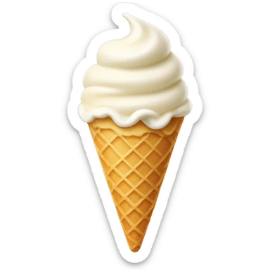 vanilla ice cream cone sticker
