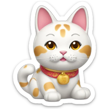 lucky cat sticker
