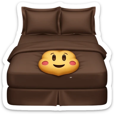 dark brown bed linen set sticker